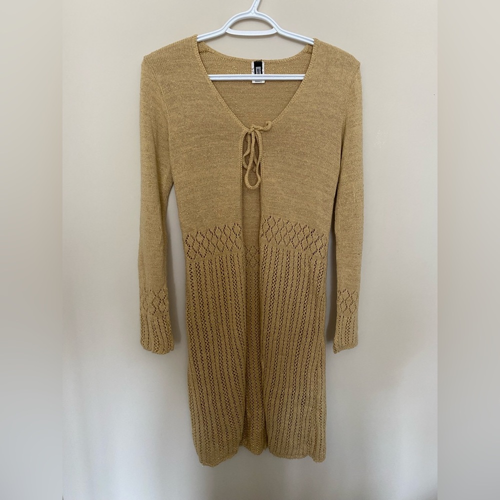vintage crochet duster cardigan